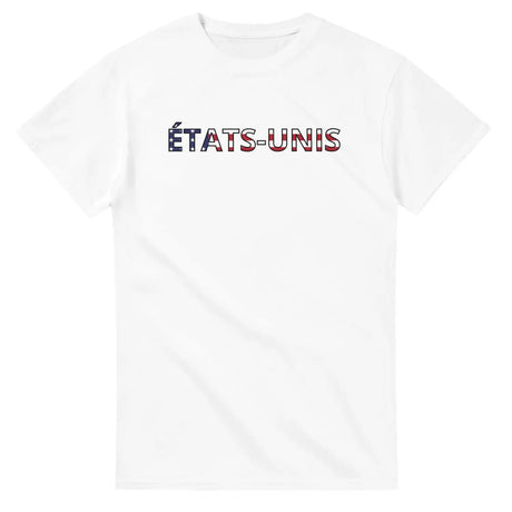 T-shirt écriture drapeau états-unis - pixelforma