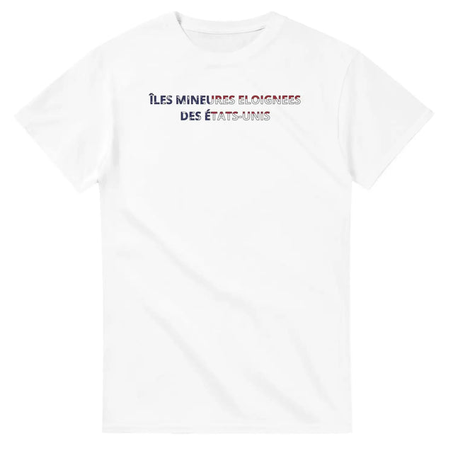 T-shirt écriture Drapeau îles mineures éloignées des états unis en écriture - Pixelforma 