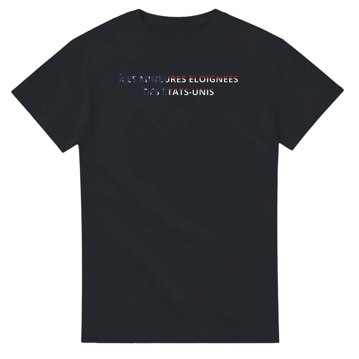 T-shirt écriture Drapeau îles mineures éloignées des états unis en écriture - Pixelforma 