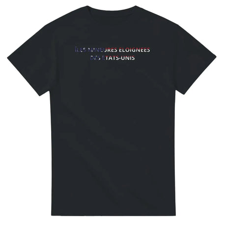 T-shirt écriture Drapeau îles mineures éloignées des états unis en écriture - Pixelforma 