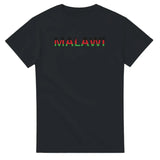 T-shirt écriture Drapeau Malawi en écriture - Pixelforma 