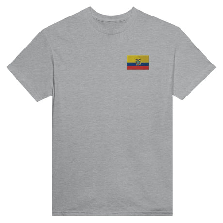 T-shirt équateur broderie couleur coton épais mélangé
