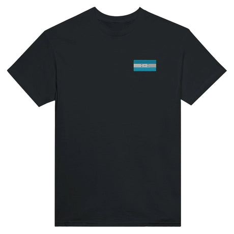 T-shirt honduras broderie couleur en coton épais mélangé