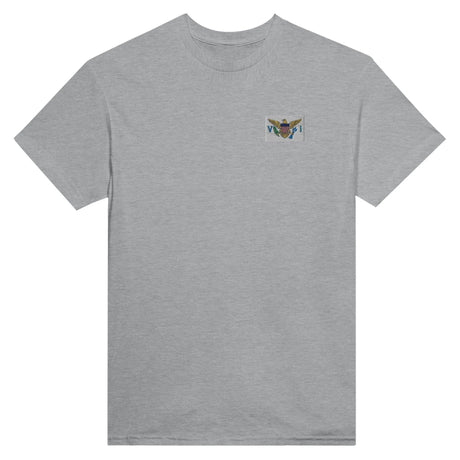 T-shirt îles vierges broderie couleur coton épais doux