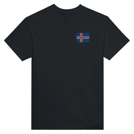 T-shirt islande broderie couleur coton épais manches longues