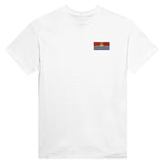 T-shirt kiribati broderie couleur en coton épais mélangé