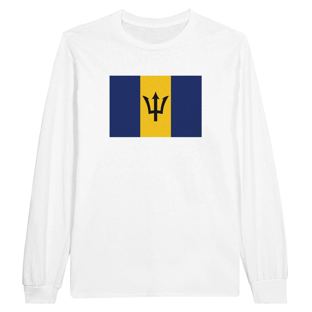 T-shirt manches longues barbade coton mélangé drapeau couleur