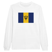 T-shirt manches longues barbade coton mélangé drapeau couleur