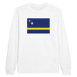 T-shirt manches longues curaçao couleur coton mélangé