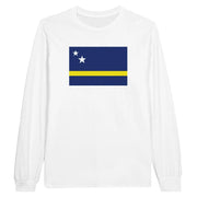 T-shirt manches longues curaçao couleur coton mélangé