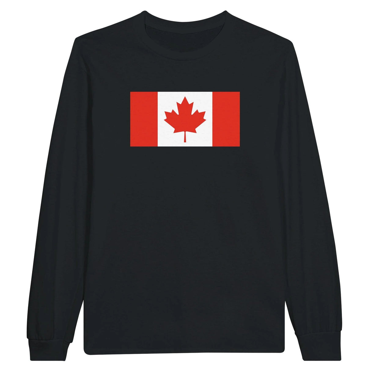 T-shirt manches longues drapeau canada coton mélangé doux