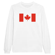 T-shirt manches longues drapeau canada coton mélangé doux