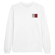 T-shirt manches longues drapeau malte broderie coton doux