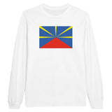 T-shirt manches longues drapeau réunion coton mélangé doux