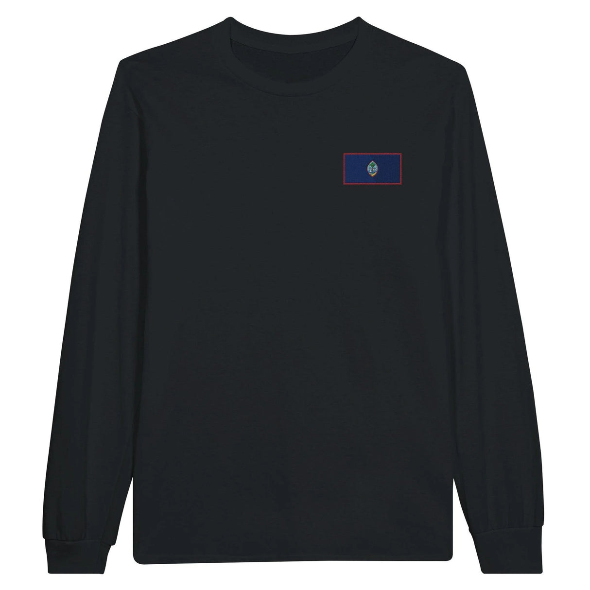 T-shirt manches longues guam broderie couleur coton doux