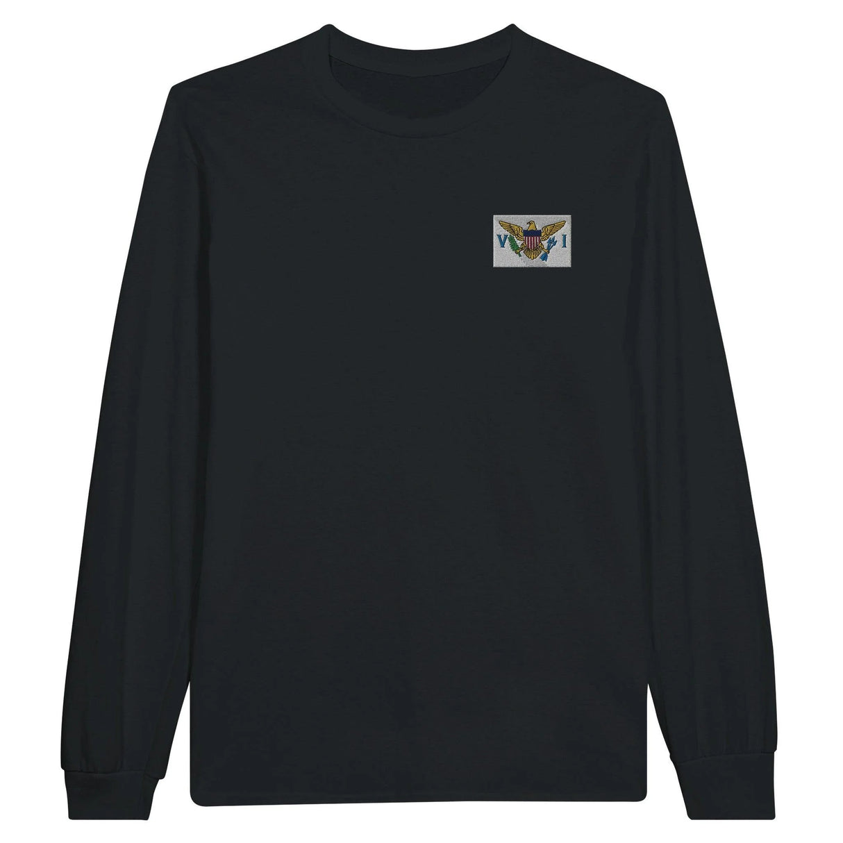 T-shirt manches longues îles vierges broderie coton mélangé