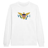 T-shirt manches longues îles vierges coton mélangé imprimé
