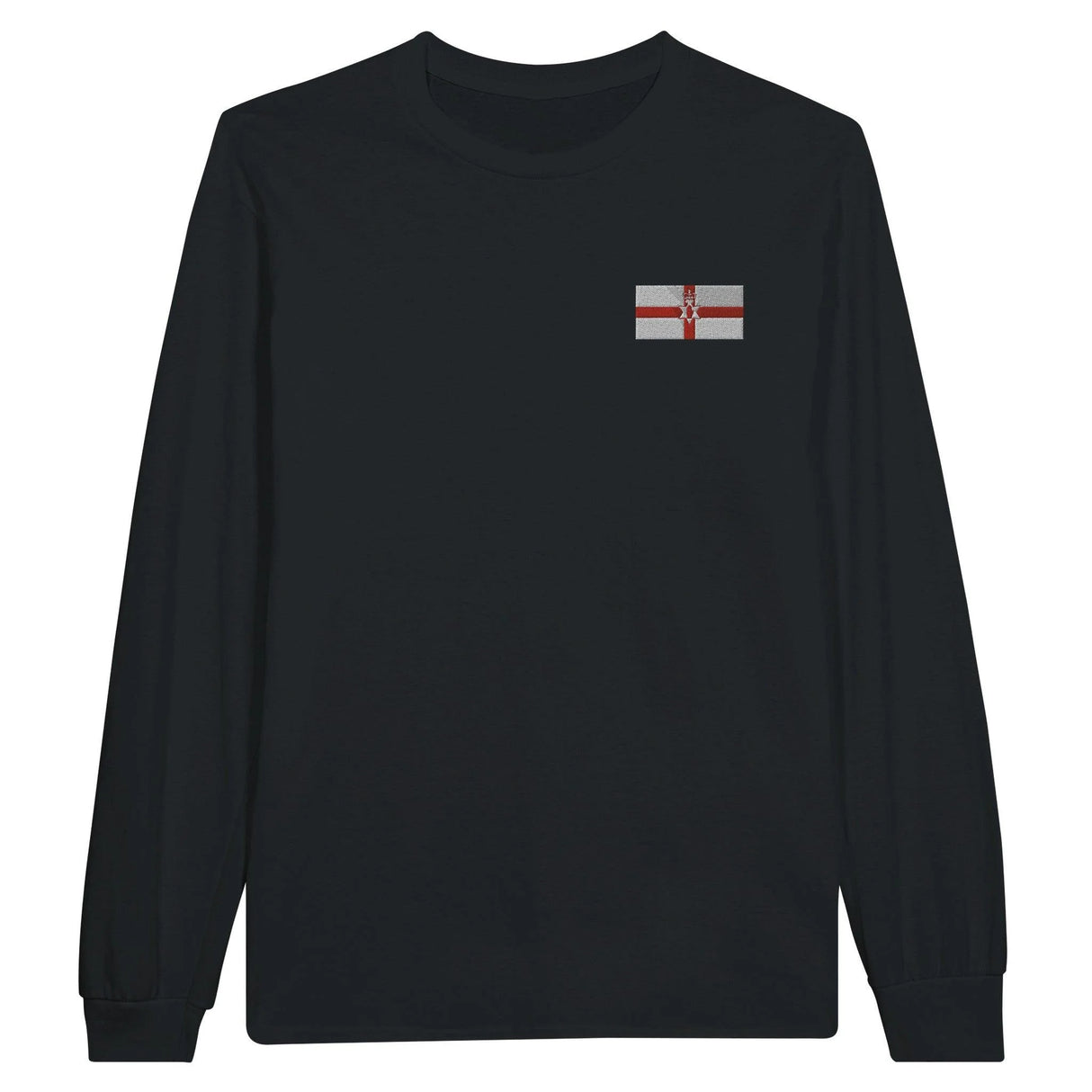 T-shirt manches longues irlande du nord broderie coton doux