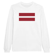 T-shirt manches longues lettonie couleur coton mélangé doux