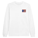 T-shirt manches longues porto rico coton mélangé broderie