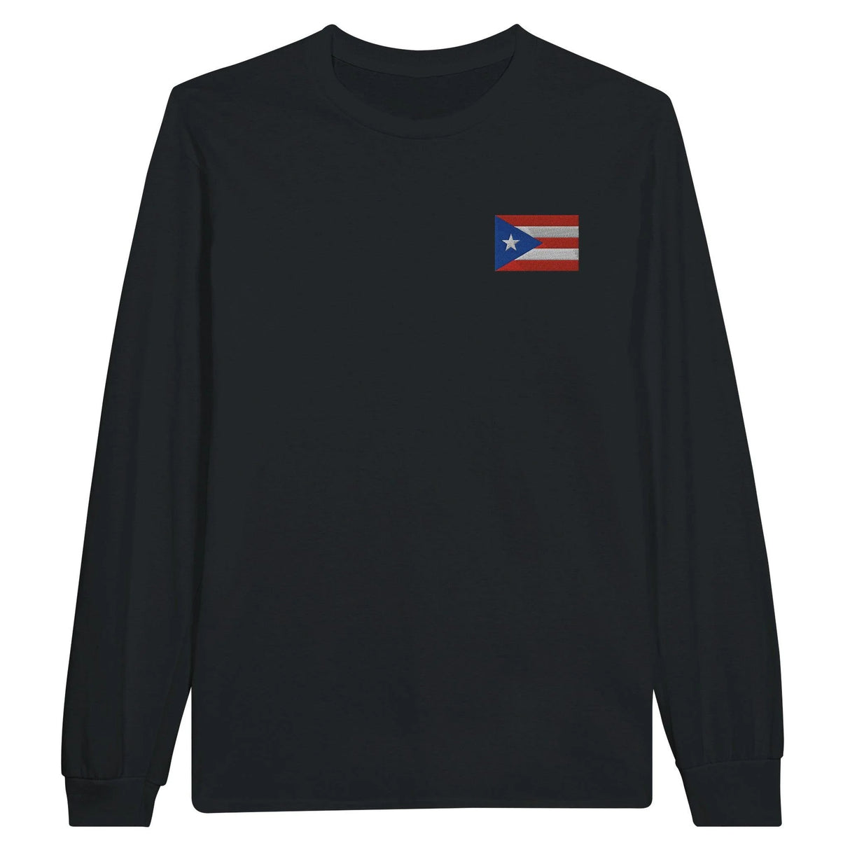 T-shirt manches longues porto rico coton mélangé broderie