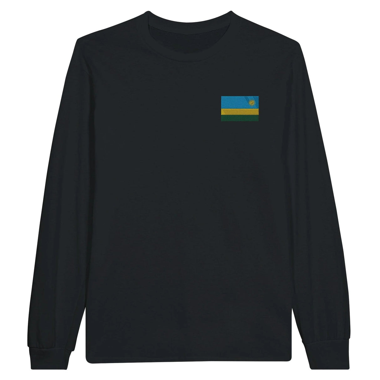 T-shirt manches longues rwanda broderie couleur coton doux