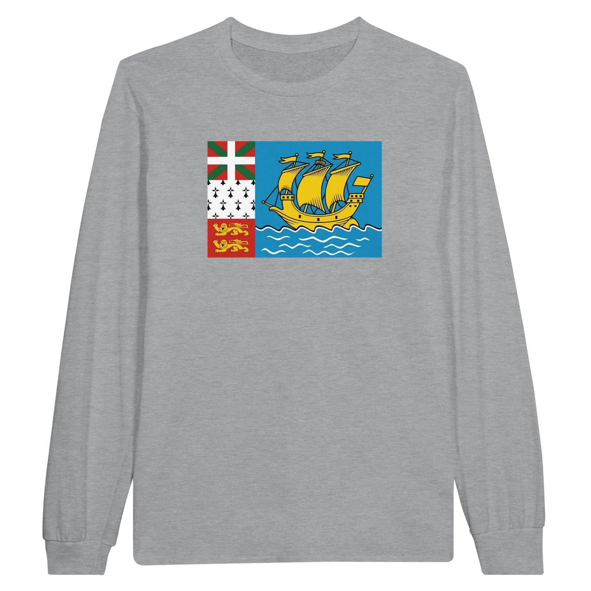 T-shirt manches longues saint-pierre-et-miquelon coton mélangé