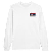 T-shirt manches longues serbie broderie couleur coton doux