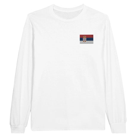 T-shirt manches longues serbie broderie couleur coton doux