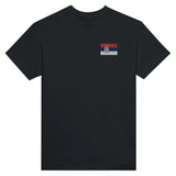T-shirt serbie broderie couleur en coton mélangé élégant