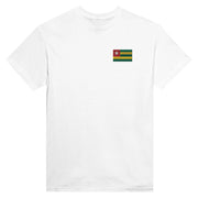 T-shirt togo broderie couleur en coton épais mélangé