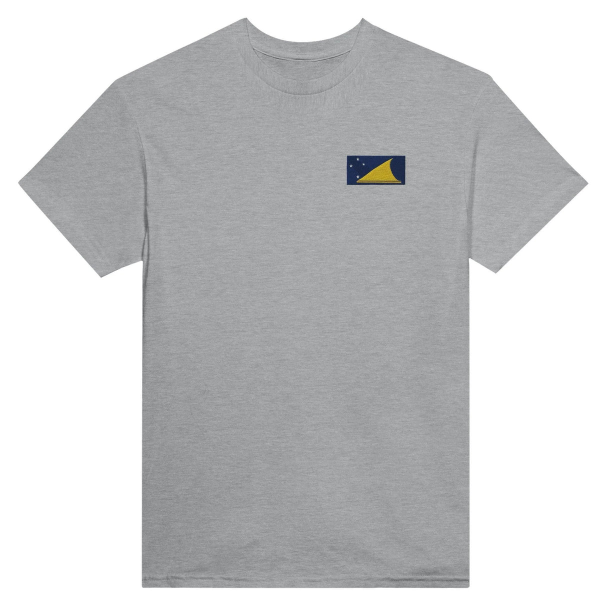 T-shirt tokelau broderie couleur en coton épais mélangé