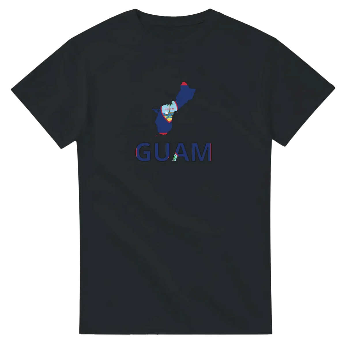 T-shirtt-shirt drapeau guam en carte - pixelforma