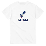 T-shirtt-shirt drapeau guam en carte - pixelforma