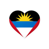 Autocollant en coeur Drapeau d'Antigua-et-Barbuda en plusieurs tailles - Pixelforma 