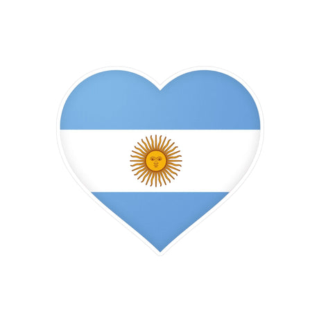 Autocollant en coeur Drapeau de l'Argentine en plusieurs tailles - Pixelforma 