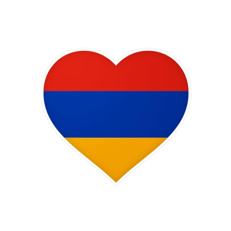 Autocollant en coeur Drapeau de l'Arménie en plusieurs tailles - Pixelforma 