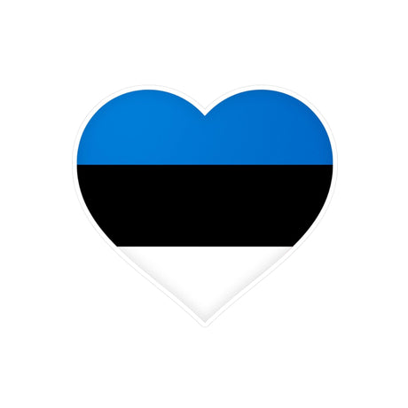 Autocollant en coeur Drapeau de l'Estonie en plusieurs tailles - Pixelforma 