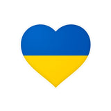 Autocollant en coeur Drapeau de l'Ukraine en plusieurs tailles - Pixelforma 