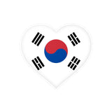 Autocollant en coeur Drapeau de la Corée du Sud en plusieurs tailles - Pixelforma 