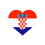 Autocollant en coeur Drapeau de la Croatie en plusieurs tailles - Pixelforma 
