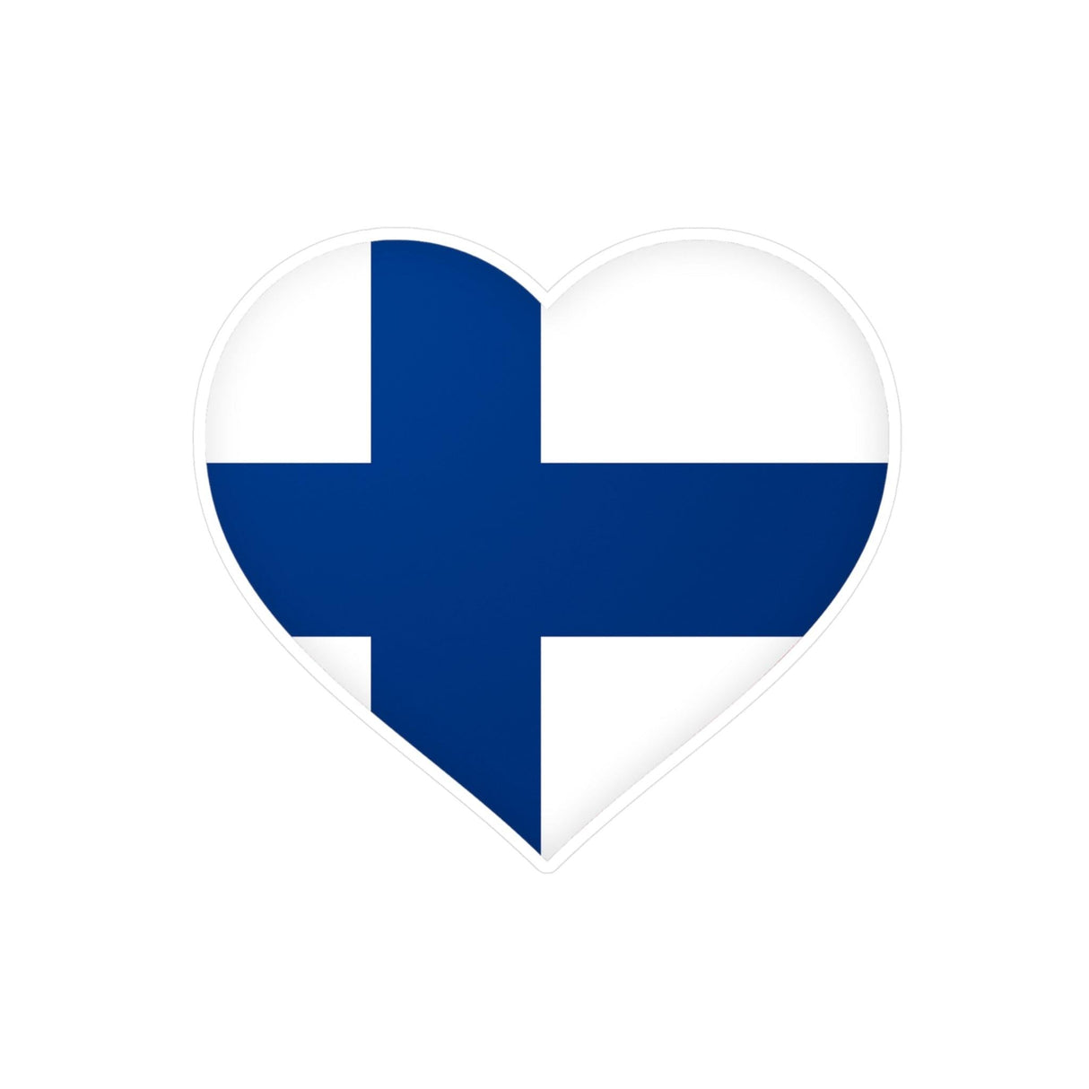 Autocollant en coeur Drapeau de la Finlande en plusieurs tailles - Pixelforma 