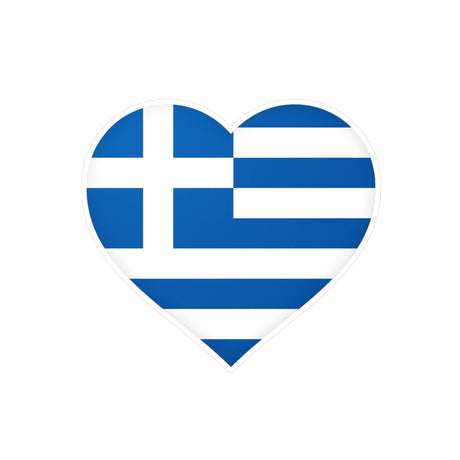 Autocollant en coeur Drapeau de la Grèce en plusieurs tailles - Pixelforma 