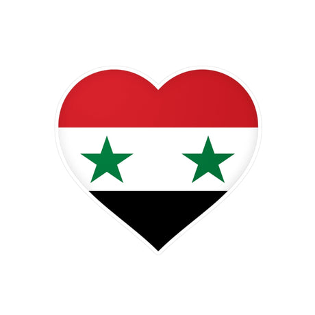 Autocollant en coeur Drapeau de la Syrie en plusieurs tailles - Pixelforma 