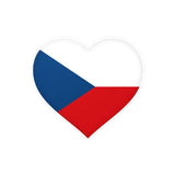 Autocollant en coeur Drapeau de la Tchéquie en plusieurs tailles - Pixelforma 