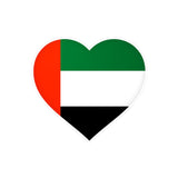 Autocollant en coeur Drapeau des Émirats arabes unis en plusieurs tailles - Pixelforma 