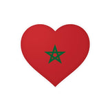 Autocollant en coeur Drapeau du Maroc en plusieurs tailles - Pixelforma 