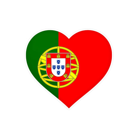 Autocollant en coeur Drapeau du Portugal en plusieurs tailles - Pixelforma 