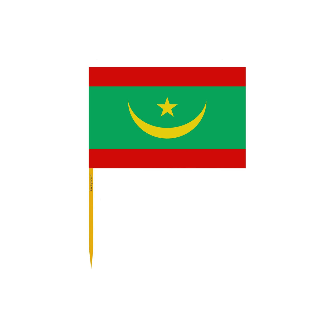 Cure-dents Drapeau de la Mauritanie officiel en plusieurs tailles - Pixelforma 