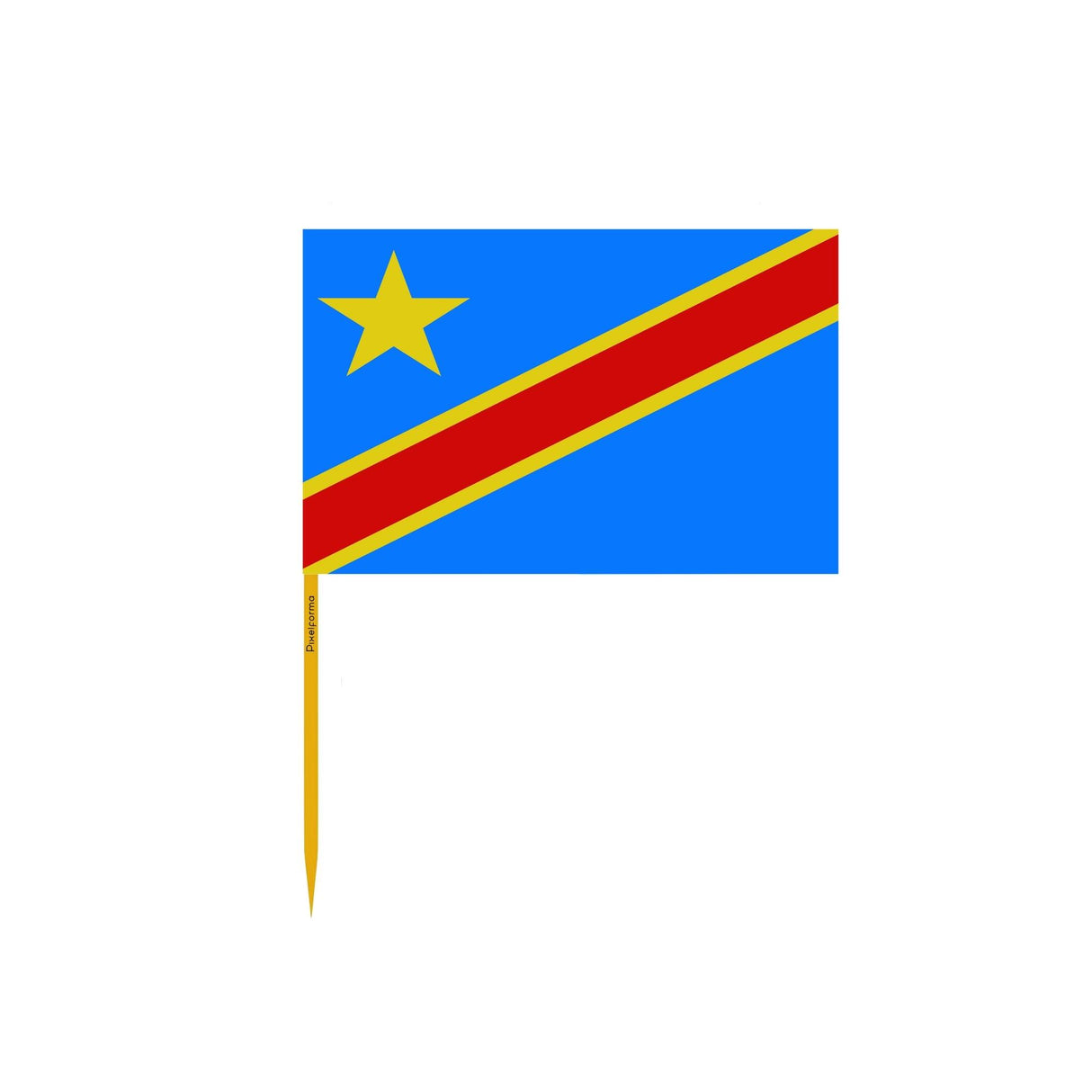 Cure-dents Drapeau de la république démocratique du Congo en plusieurs tailles - Pixelforma 
